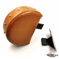 Httmt Isbb002- Quick Release Driver Backrest Studded Brown Compatible With 2014-up Indian Chief Chieftan