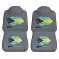 Rose Flower Bahamas Flag Car Front Seat Covers Set Of 2 Washable Breathable Vehicle Cushion Protector For Sedan Truck