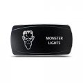Ch4x4 Rocker Switch Monster Lights Symbol 3 Horizontal Red Led