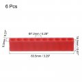 Uxcell 6pcs 10 Holes Screwdriver Bit Holder 7 2mm Dia Plastic Hex Shank Storage Case Red