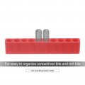 Uxcell 6pcs 10 Holes Screwdriver Bit Holder 7 2mm Dia Plastic Hex Shank Storage Case Red