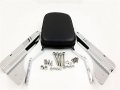 Hongk- Flame Backrest Sissy Bar Leather Pad Compatible With 1998-2007 Shadow Vlx 600 Vt600c B01c0sr2nc
