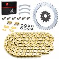 Heavy Duty O-ring Drive Chain And Sprockets Kit For Yamaha Warrior 350 Yfm350x 1989-2004 Gold