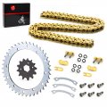 Heavy Duty O-ring Drive Chain And Sprockets Kit For Yamaha Warrior 350 Yfm350x 1989-2004 Gold