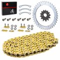 Heavy Duty O-ring Drive Chain And Sprockets Kit For Yamaha Warrior 350 Yfm350x 1989-2004 Gold