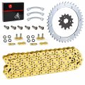 Heavy Duty O-ring Drive Chain And Sprockets Kit For Yamaha Warrior 350 Yfm350x 1989-2004 Gold
