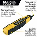 Klein Tools Vdv500-123 Cable Tracer Probe-pro Tracing Probe With Replaceable Non-metallic Conductive Tip And A Light For Use In