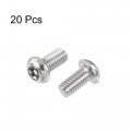 Uxcell M6x12mm Torx Security Machine Screw 20pcs Pan Head Screws Inside Column 304 Stainless Steel Fasteners Bolts