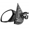 Ocpty Black Left Side Mirror Fit For 2007-2013 Chevy Silverado 1500 Metallic Finish Glass Power Folding Heated Turn Signal