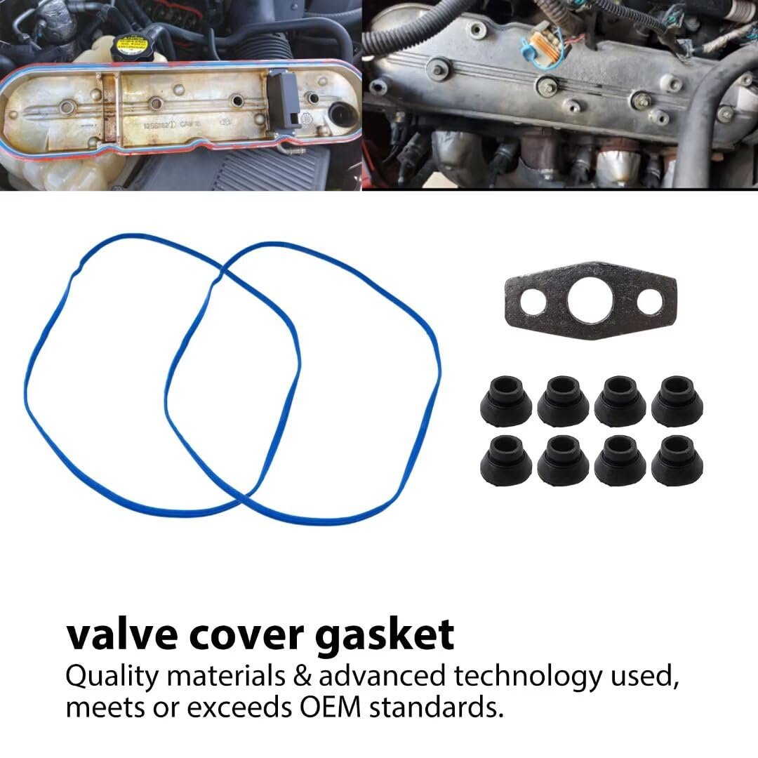 Premium 12596192 12612045 876270 Valve Cover Gasket Set For Chevrolet 201 1-2017 Caprice 6 0l Replaces Vs50504r Vs50504r1