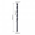 Uxcell High Speed Steel Lengthen Straight Shank Twist Drill Bit Fully Ground Black Oxide 6 8mm Diameter 156mm Total 84mm Length