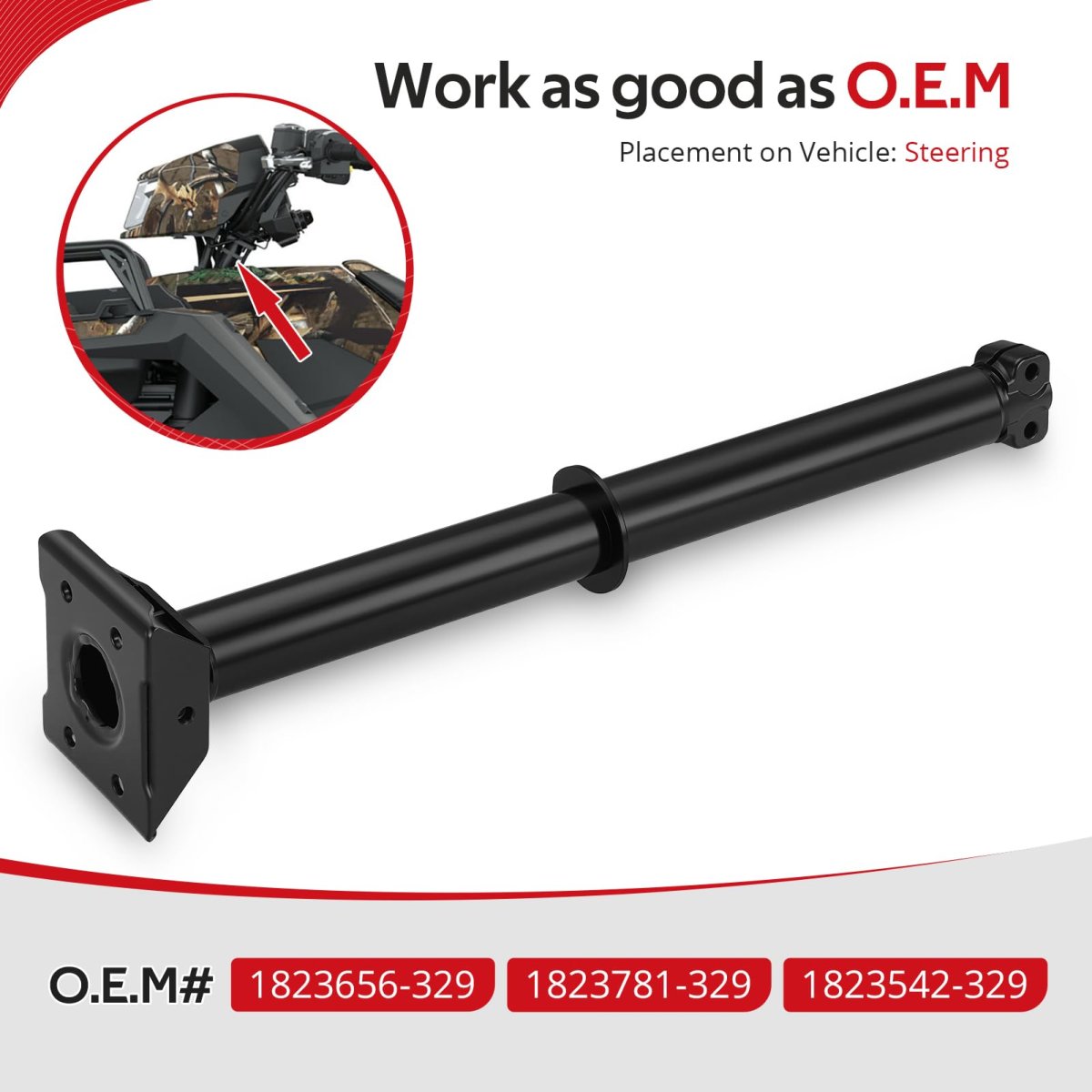 Steering Post Shaft Stem For Polaris Sportsman Scrambler 550 850 1000 2009 2025 Part Number 329