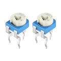 Uxcell 20 Pcs 50k Ohm Variable Resistors Top Adjustable Horizontal Cermet Potentiometer