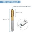 Spiral Point Plug Threading Tap 3 8-16 Unc Thread Ground Threads H2 Flutes High Speed Steel Hss 6542 Titanium Coated Round