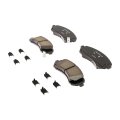 Front Disc Brake Pads For Oldsmobile Silhouette 2002 2003 2004 Ceramic Material Low Dust With Mechanical Wear Sensor Shims And 