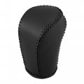 A Absopro Gear Shifting Knob Cover Automatic Transmission Lever Trim For Hondaa Civic 10th Gen 2016-2021 Pu Leather Black 
