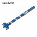 Uxcell Forstner Wood Boring Drill Bit 22mm Dia Hole Saw Carbide Alloy Steel Tip Hex Shank Cutting For Hinge Plywood Tool Blue