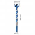 Uxcell Forstner Wood Boring Drill Bit 22mm Dia Hole Saw Carbide Alloy Steel Tip Hex Shank Cutting For Hinge Plywood Tool Blue