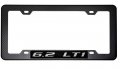Erpart Black Carbon Fiber Look License Plate Frame With 6 2 Lt1 Silver On Highly Polished Real Aluminum Emblem