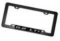 Erpart Black Carbon Fiber Look License Plate Frame With 6 2 Lt1 Silver On Highly Polished Real Aluminum Emblem