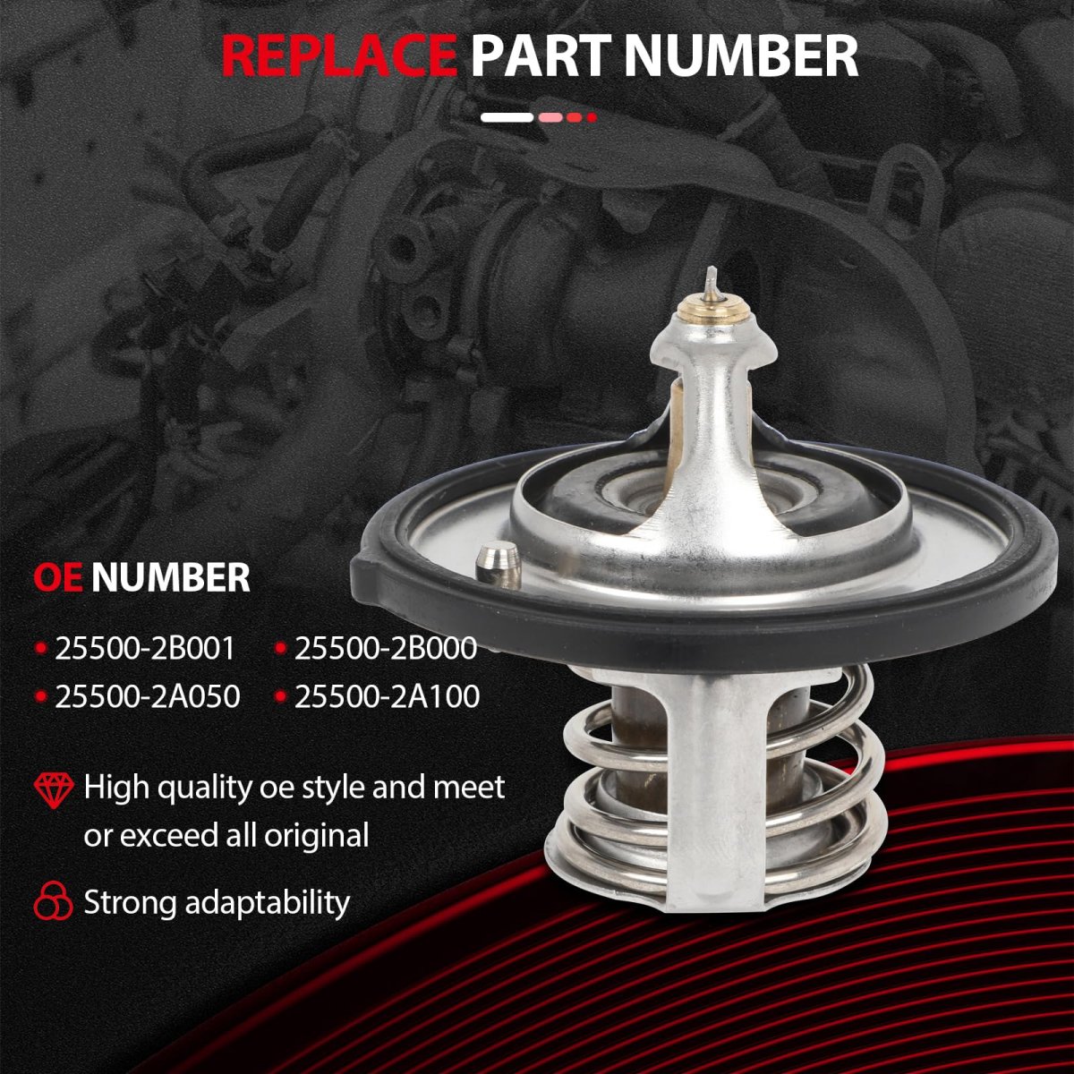 25500-2b001 25500-2a050 Engine Coolant Thermostat Housing
