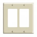 Leviton 80409-ni 2-gang Decora Gfci Device Wallplate Standard Size Ivory 1 Count Pack Of 