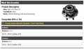 Wheel Bearing And Hub Assembly Compatible With 2010-2016 Cadillac Srx