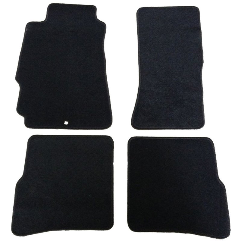 Floor Mats For 2004 To 2012 Mazda Rx8 Front And Rear Nylon Car Black Vehicle Specific Fit Cp066bk
