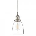 Linea Di Liara Fiorentino Large Glass Pendant Light Fixture Modern Farmhouse Bell Shaped Kitchening Over Island Brushed Nickel 