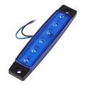 Partsam Thin Line 3 8 6 Led Blue Side Trailer Marker Lights Sealed Clearance Indicators For Trucks Bus Rv Lorry Van Jeep Suv