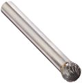 Drill America Dul Series Solid Carbide Bur Double Cut Sd2 Ball End 1 4 Shank 56 Head Diameter Cutting Length Pack Of 