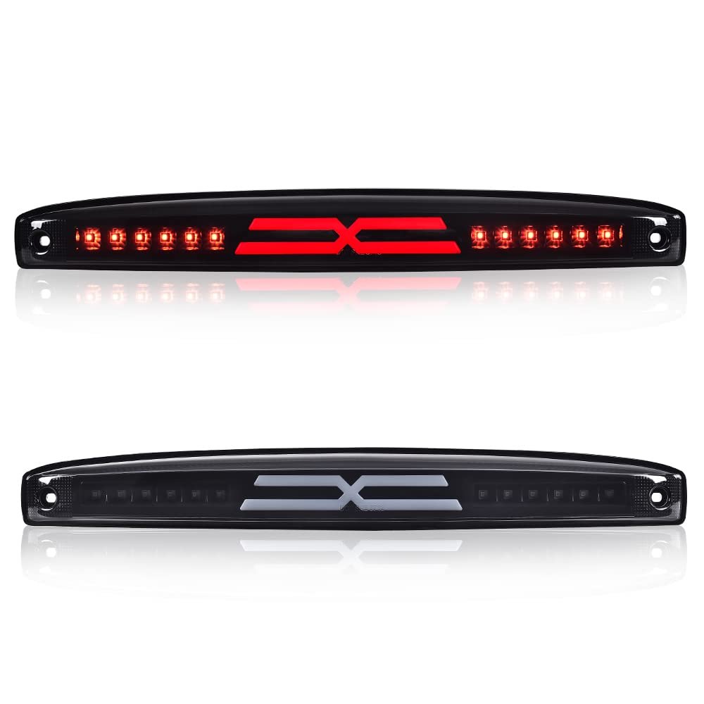 Led Third 3rd Brake Light For Dodge Ram 2500 3500 2003-2006 X Type Bar High Mount Stop Rear Tail Cargo Lamps Clear Lens Black