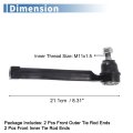 2pcs Front Outer Tie Rod Ends Kit Suspension Steering End For Pontiac G3 2009-2010 Suzuki Swift 2007-2009 Drag Link No Es800033