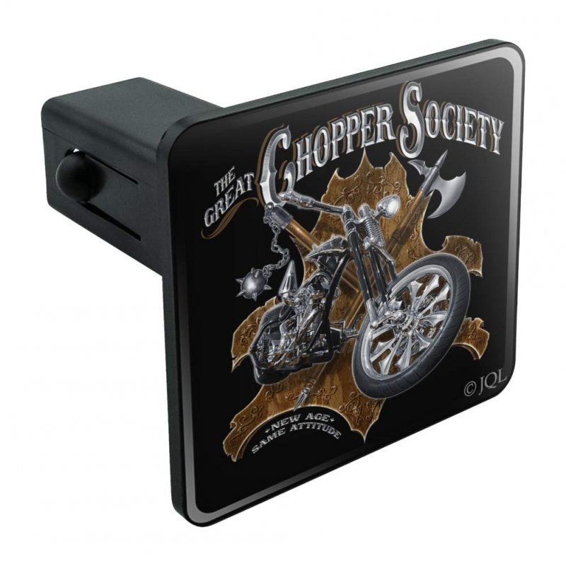 Great Chopper Society Axe Mace Biker Motorcycle Tow Trailer Hitch Cover Plug Insert For 1 25 In Receivers Modern Black Abs