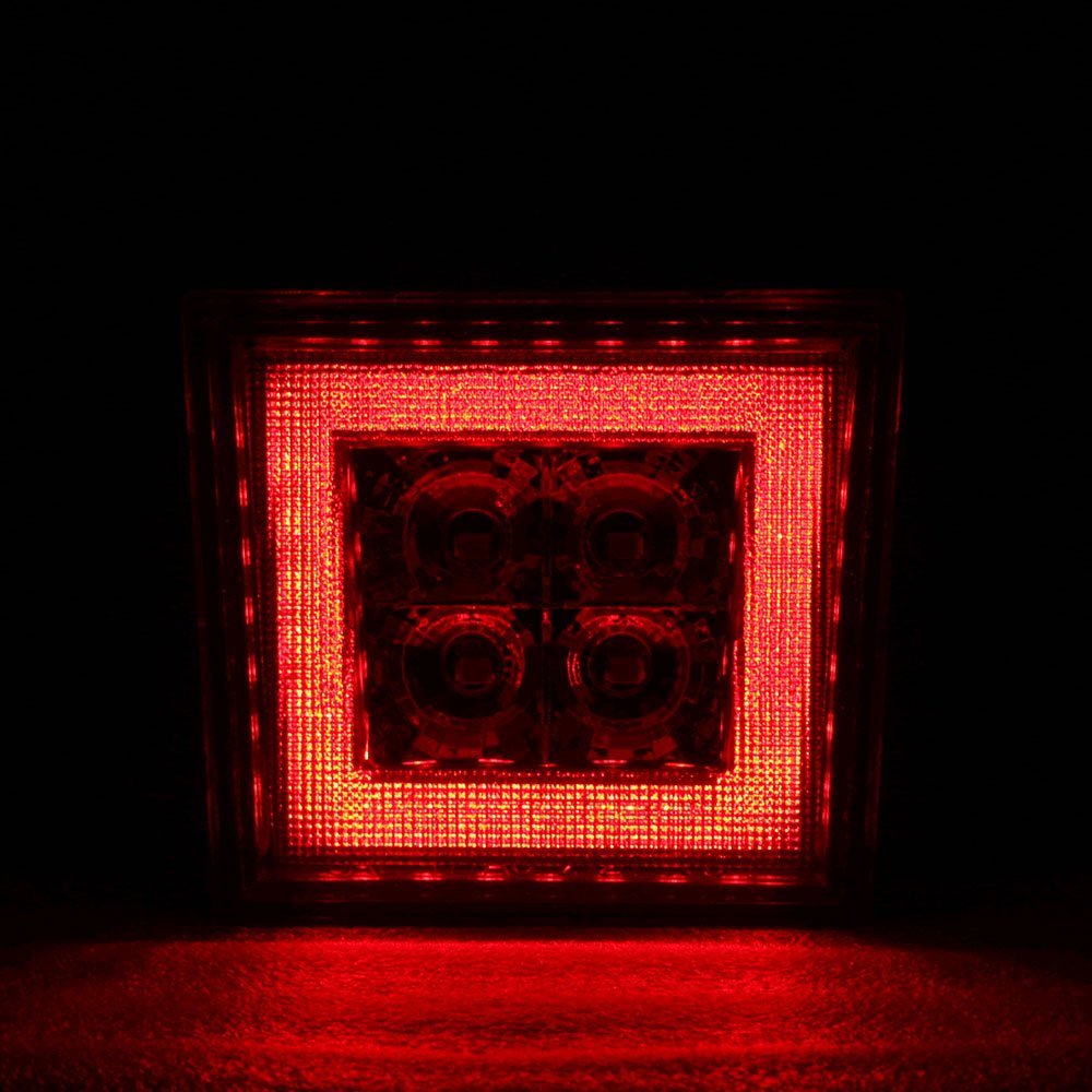 Universal Fitment Square Clear Led Third Brake Light Rear Tail Stop Safety Lamp For Car Lb3-u2-cl-led Waterproof High Mount