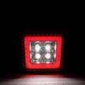 Ikon Motorsports Brake Lights Universal Fitment For Car Square Clear Third 3rd Rear Tail Stop Safety Lamp