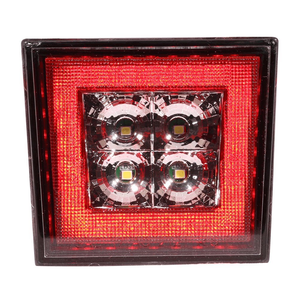 Universal Fitment Square Clear Led Third Brake Light Rear Tail Stop Safety Lamp For Car Lb3-u2-cl-led Waterproof High Mount