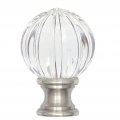 1 4 -27 Lamp Finial Cap Knob Screw Top Decoration For Shade Pumpkin Shape Brushed Nickel Finish-3 Tall 1 