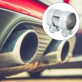 X Autohaux Exhaust Pipe Sleeve Connector Clamp Coupler For Seat Toledo Ibiza 56 94 Mm Silver Tone