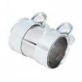 X Autohaux Exhaust Pipe Sleeve Connector Clamp Coupler For Seat Toledo Ibiza 56 94 Mm Silver Tone