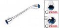 Uxcell A13080800ux1195 Silver Tone Handware Tool Dual Ended 22mm Offset Hex Hexagon Socket Wrench