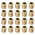 100pcs Hex Threaded Inserts M5-0 8x10 Zinc Alloy-flush Thread Furniture Nuts Hex Socket Drive Insert Bolt For Wood Assortment 