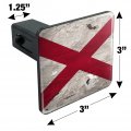 Rustic Distressed Alabama Flag Tow Trailer Hitch Cover Plug Insert