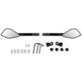 Motorcycle Side Mirrors 8mm 10mm Handle Bar End For Street Sports Bike Adjustable Black Motorbike Universal Fit 1 Pair 