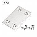 Uxcell Flat Straight Brace Repair Plate 60 X 38 1 5mm Stainless Steel Fixing Mending Bracket Connector Silver For Furniture