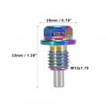 X Autohaux M12x1 75 Multicolor Magnetic Oil Drain Plug Sump Pan Nut Bolt Screw With Gaskets For Universal Car 1 Set