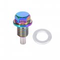 X Autohaux M12x1 75 Multicolor Magnetic Oil Drain Plug Sump Pan Nut Bolt Screw With Gaskets For Universal Car 1 Set