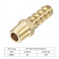 Uxcell Brass Hose Barb Fitting Straight 5 16 Inch X Npt 1 8 Male Thread Pipe Connector For Water Air Fuel Tube