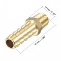 Uxcell Brass Hose Barb Fitting Straight 5 16 Inch X Npt 1 8 Male Thread Pipe Connector For Water Air Fuel Tube