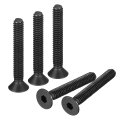 1 4-20x1-3 4 Flat Head Socket Cap Screws 10 9 Grade Carbon Steel Hex Countersunk Screw Bolts Fasteners Fully Threaded Black 